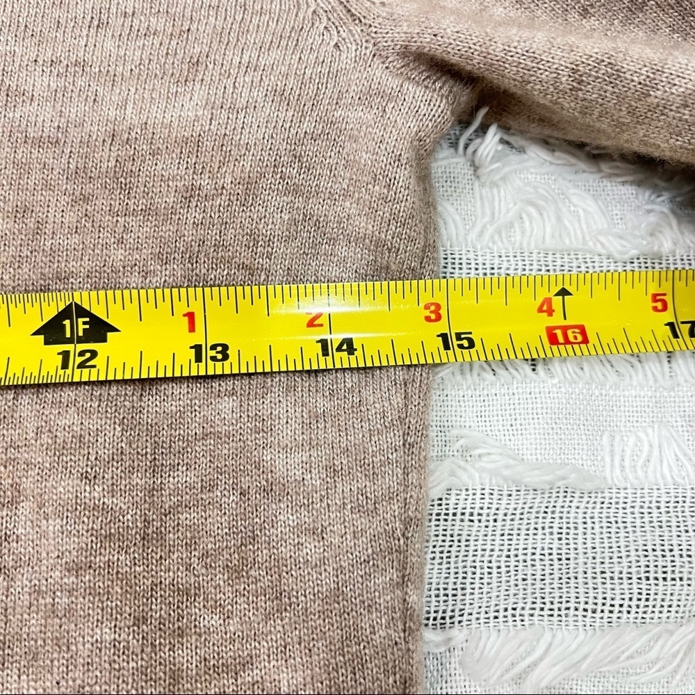 GARNET HILL DESIGNER SWEATER EMBROIDERED TAUPE LAMBWOOL ANGORA BLEND SZ S CASUAL - Picture 6 of 7